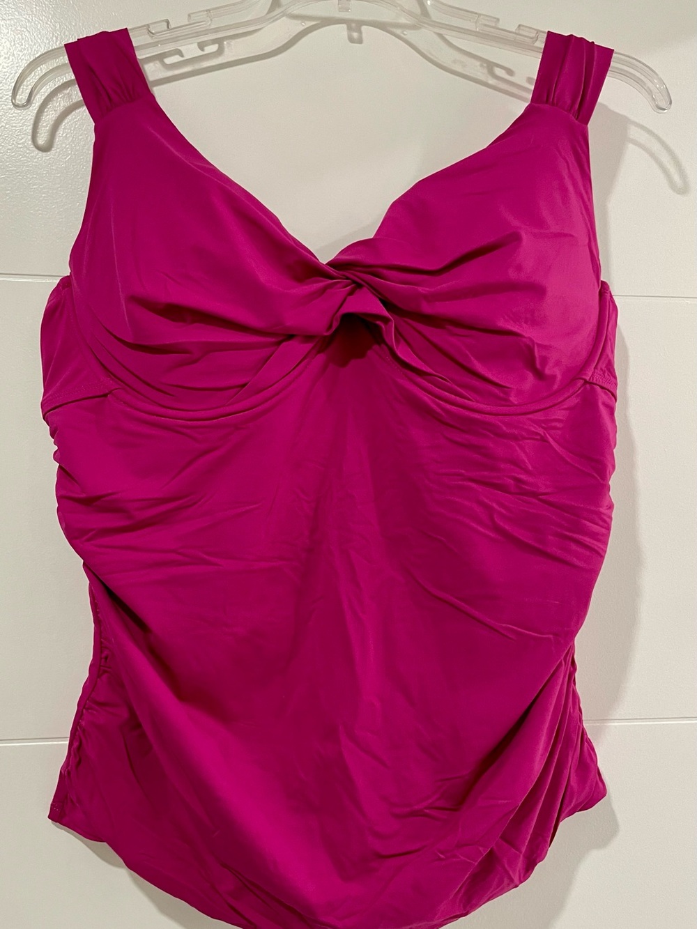 Anne Cole Fuchsia Ruched Two-Piece Swimsuit